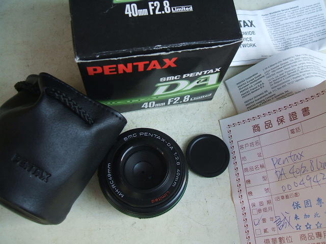 【AB的店】Pentax DA 40mm F2.8 Limited 非廉價的XS自動鏡K1K3K5...可直上全幅可用