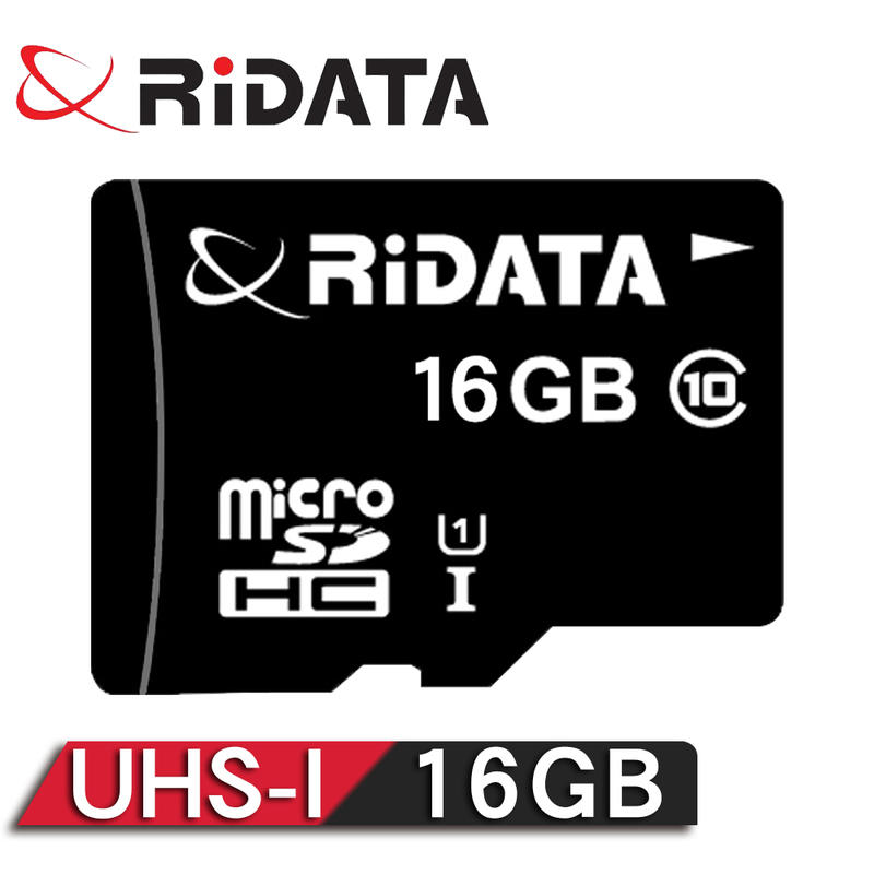 【傑克3C小舖】RiDATA錸德 MicroSDXC UHS-1 16G 記憶卡/TF卡/T-Flash /終身保固/毅