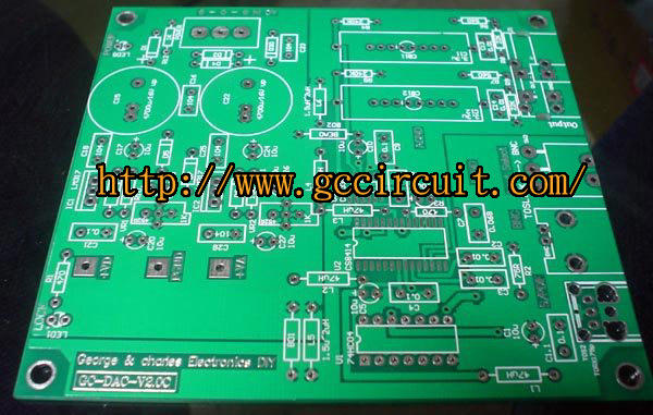 GC-DAC-V2.0c(CS8414+CS4334)廠製電路板-喬治查爾斯電子DIY