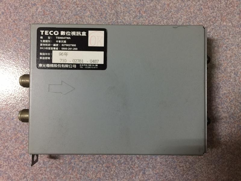《杰恩電腦》TS0604TWA 數位 視訊盒 736TL3288TA12 東元 TECO TL3788TW 拆下 良品