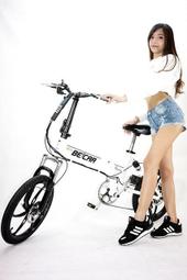 有閃標【宏祥 電動腳踏車/電動車 】台灣組裝20吋48v7段變速鋰電鋁合金折疊電動自行車腳踏車