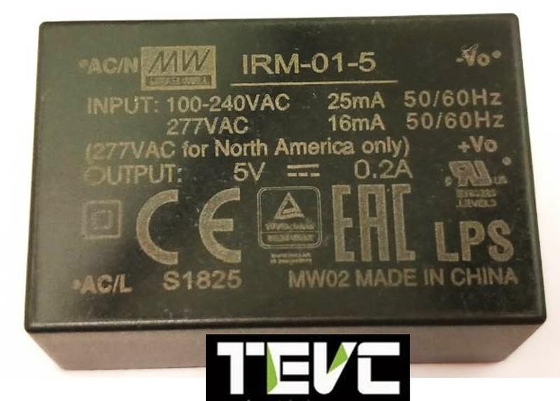 《tevc》AC-DC 降壓 明緯 電源 240V~100V 轉 5V 200mA arduino 可用