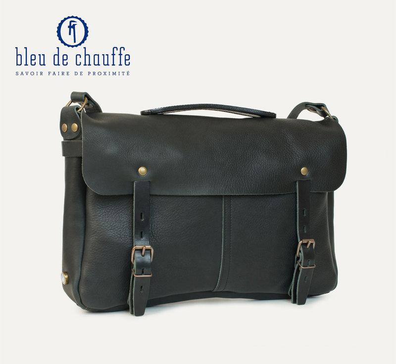  【 bleu de chauffe】工匠之都-法國手工包 JUSTIN PLUMBER BAG - BLACK(黑色)