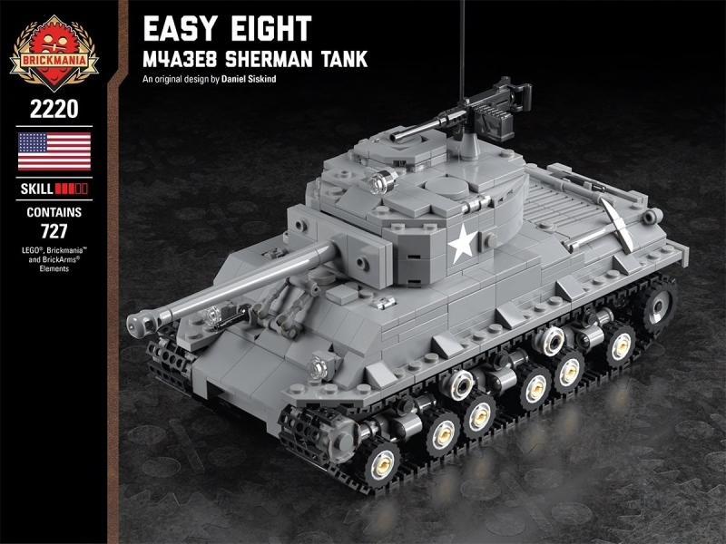 代訂[正版Lego樂高/Brickmania設計出品]二戰美軍 M4A3E8 Sherman 雪曼戰車