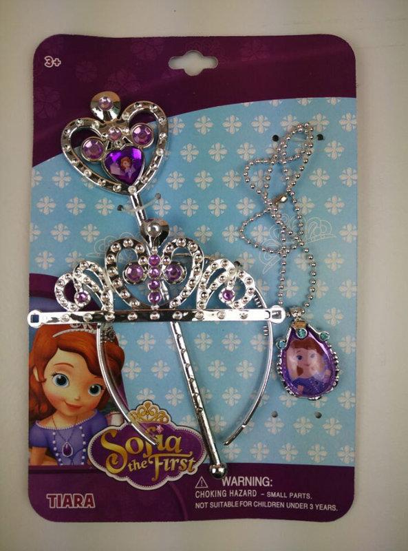  蘇菲亞小公主/蘇菲亞魔杖與小皇冠與寶石項鍊3件組