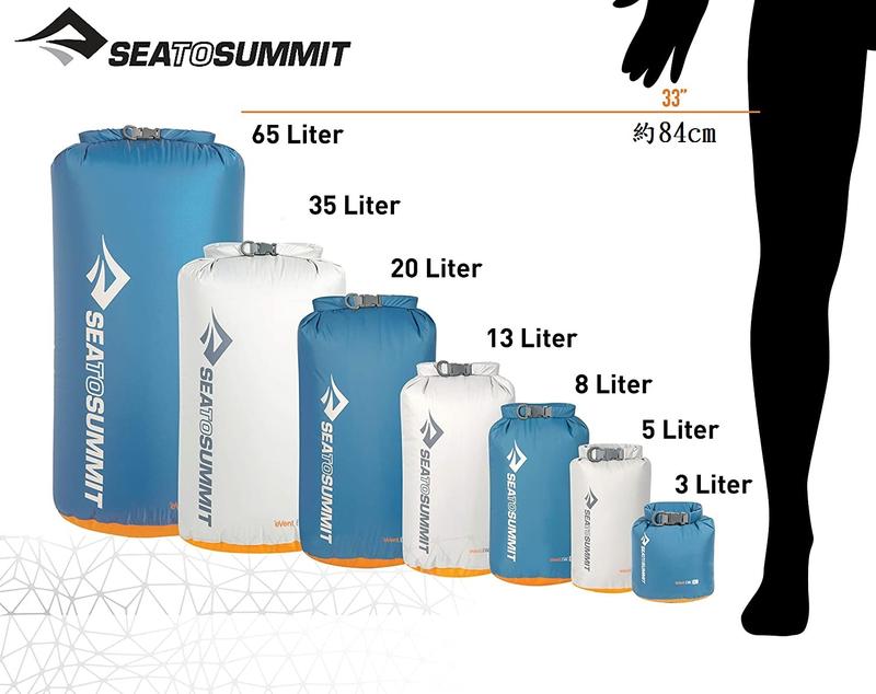 【猴野人】SEA TO SUMMIT 70D eVent 輕量防水透氣收納袋 3L『藍 / 淺灰』登山 露營 防水包