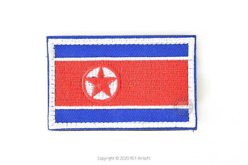RST 紅星 -北韓 北朝鮮國旗電繡臂章8X15cm 魔鬼氈 徽章 國旗 13011-181-HKH