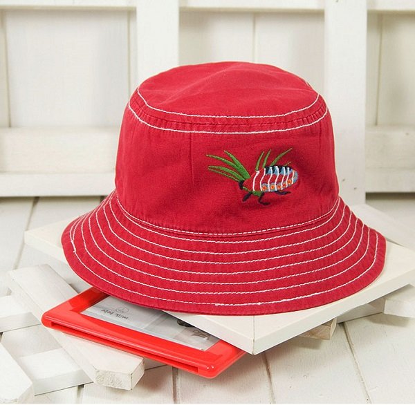 【Mini  Young】 歐美品牌女童 蟲蟲圖案漁夫帽 遮陽帽 造型帽 帽子
