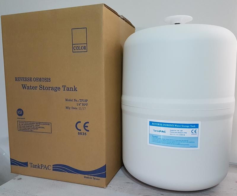 壓力桶19L(5加侖)完全環保材質塑膠壓力桶、儲水桶NSF認證附球閥台灣製造附含運貨到收款(淨水器.RO逆滲透.)