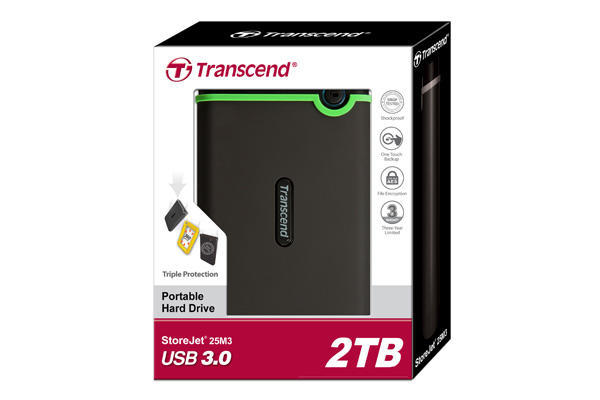 TRANSCEND 25M3 創見 2.5吋 USB 3.0 2TB 行動硬碟 隨身硬碟
