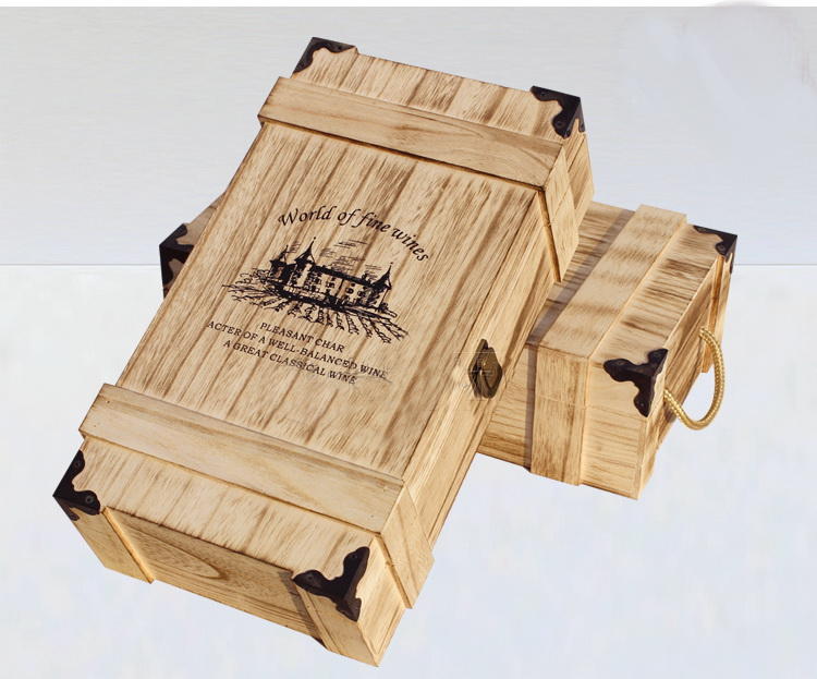 【螢螢傢飾】雙瓶裝--翻蓋木製酒盒 紅酒木盒 收藏木箱 中秋禮盒 葡萄酒盒，白酒禮盒~~詢問貨量再下標~~