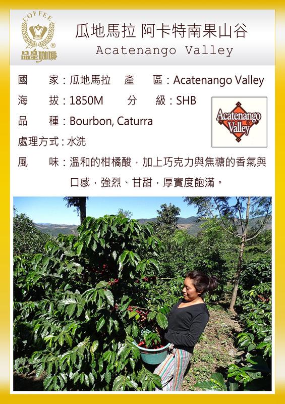 瓜地馬拉 阿卡特南果山谷  咖啡豆  精品 豆