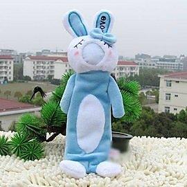  【i930個性小舖】變臉娃娃--藍色美人兔筆袋(32cm)、3D立體照片變臉娃娃生日禮物情人節情侶好友禮贈品客製化拼圖