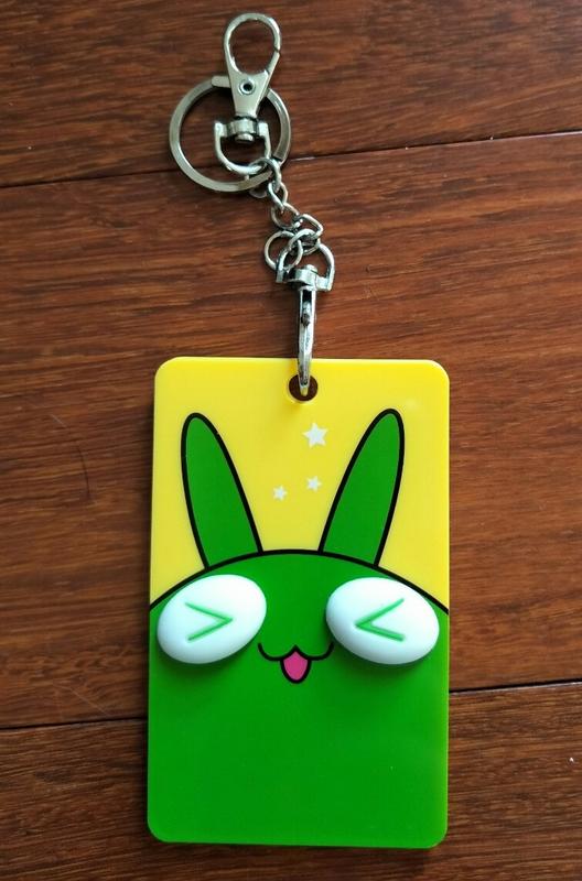 狐狸尋寶趣【二手】綠色可愛兔子硬殼票卡夾