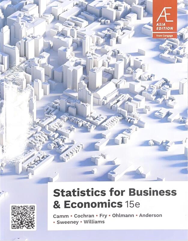 現貨】Statistics for Business and Economics 15/e Anderson | 露天市