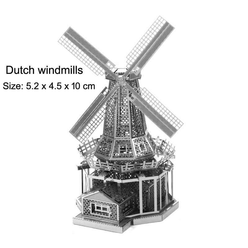 DIY全金屬拼圖模型  荷蘭風車