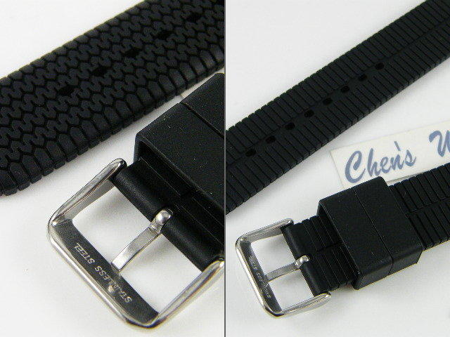 【錶帶家】代用Chopard 蕭邦錶及Oris BC賽車胎紋全代用直身矽膠錶帶膠帶有.20mm.22mm