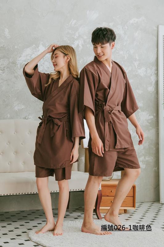 台灣製純棉 和服 浴衣(咖啡) 溫泉會館 養身館 五星飯店指定專用 居家服 浴衣和服 浴袍 和服睡衣 日式和服