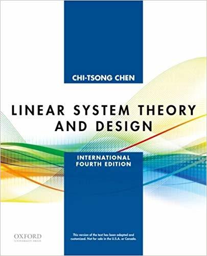 <姆斯>Linear System Theory and Design 4/E CHEN 9780199964543