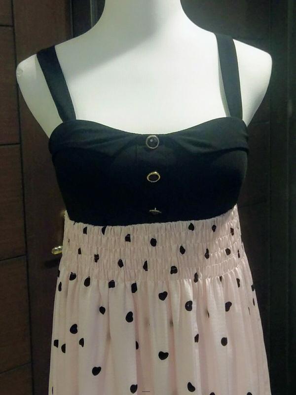 琳達購物中心-實品拍攝-夏款波西米亞風無袖吊帶拼裝連衣長裙