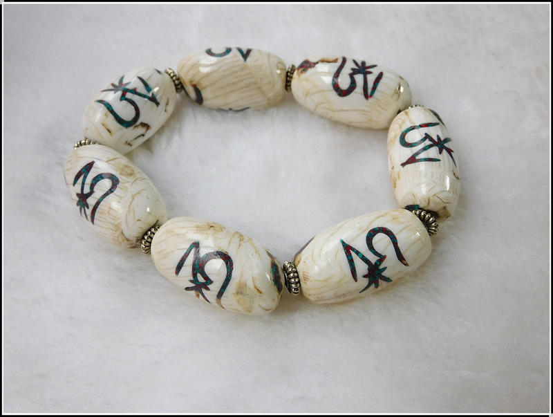 【雅之賞|佛教|藏傳文物】特賣*尼泊爾老硨磲16-16.5mm手珠~053567