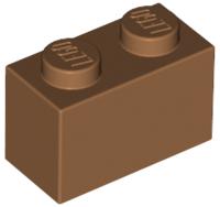【積木樂園】樂高 LEGO 4569382 Medium Dark Flesh Brick 1x2 深膚磚 F009
