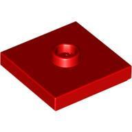 【樂高小角落】 Red Plate 2x2 1 Stud in Center 紅色4轉1薄板 4581308 87580