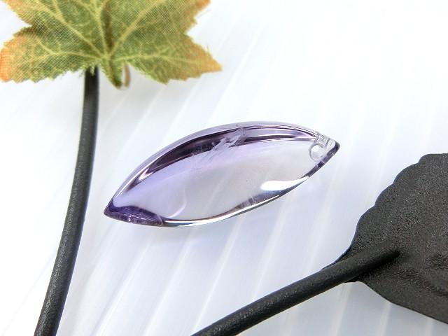 [Disk水晶][稀有珍藏]寶石級紫水晶雙尖葉形切面墜GL09-A貨專賣
