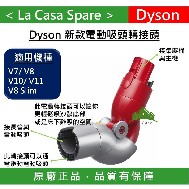 My Dyson 電動轉接頭 V7 V8 V10 V11 專用低處地板轉接頭。可拿來吸沙發底部或是床下。