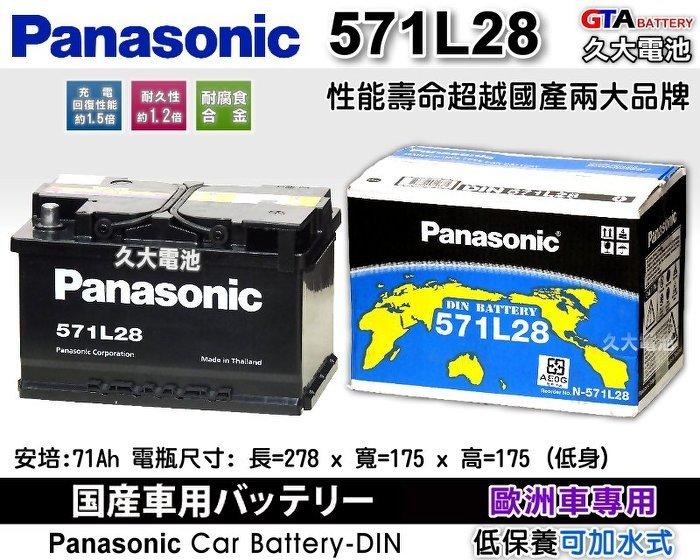 ✚久大電池❚ 日本 國際牌 Panasonic 汽車電瓶 汽車電池 571L28 57114 性能壽命超越國產兩大品牌