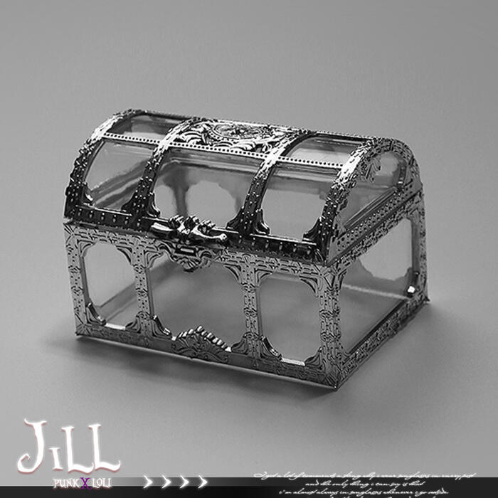 Oo吉兒oO歐式微型神秘寶箱造型透明收納盒　日常居家辦公室趣味周邊擺飾【JTT1038】