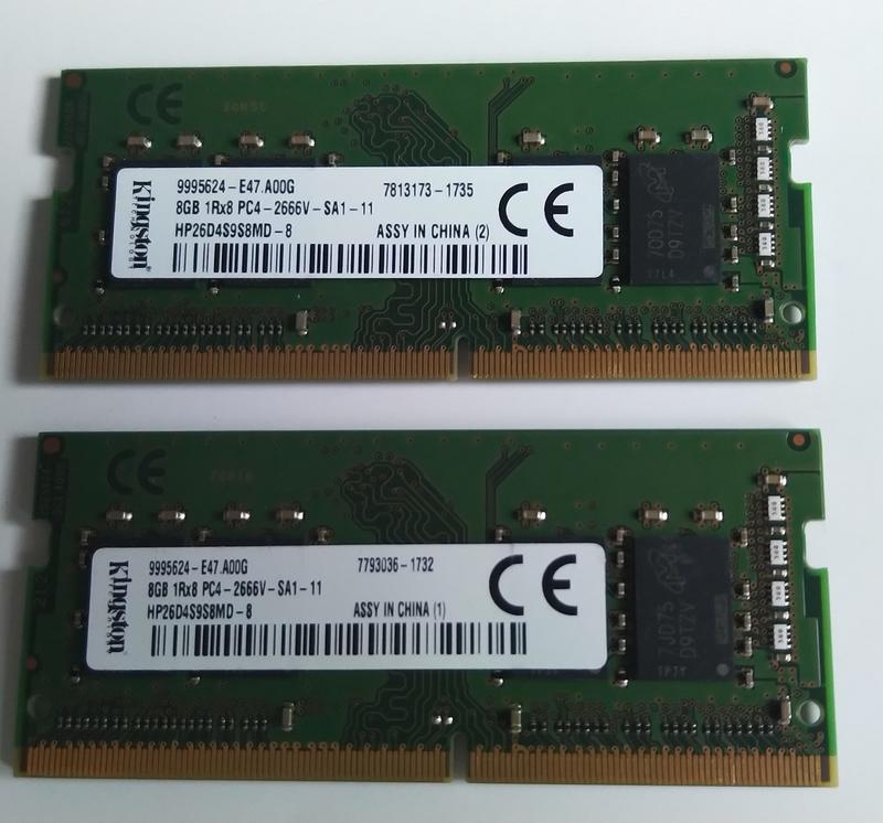 【賣可小舖】金士頓 KINGSTON  DDR4-2666 8G 1050元 筆電用記憶體 1Rx8