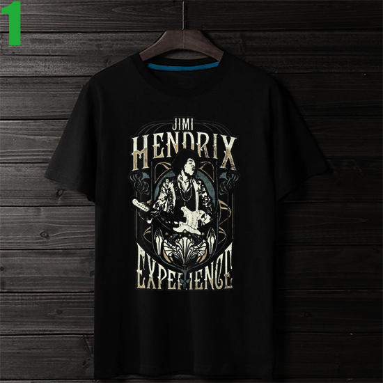 Jimi Hendrix【吉米·罕醉克斯】短袖電吉他英雄搖滾T恤(男生版.女生版皆有) 新款上市購買多件多優惠【賣場一】