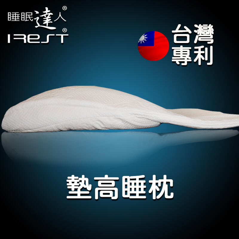 【睡眠達人irest】墊高睡枕頭，台灣專利製造，火燒心逆流改善，雙面材質設計，可調整高度，人體工學設計，胃食道舒緩