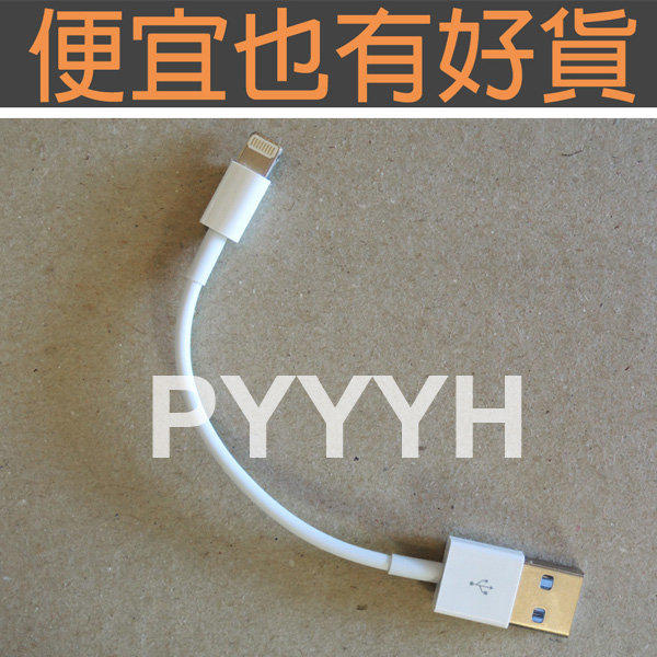 Apple Lightning 充電短線 適用 iPhone5 iPad4 touch5 nano7 充電線