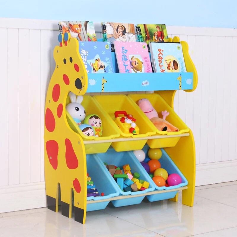 長頸鹿兒童玩具架收納櫃寶寶超大容量幼兒園書架