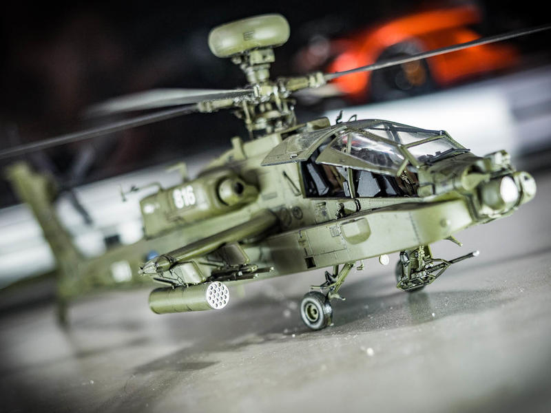阿帕契 AH64E 臺灣陸軍 APACHE 攻擊直升機 阿帕契 比例1 48完成 塑膠 手工模型