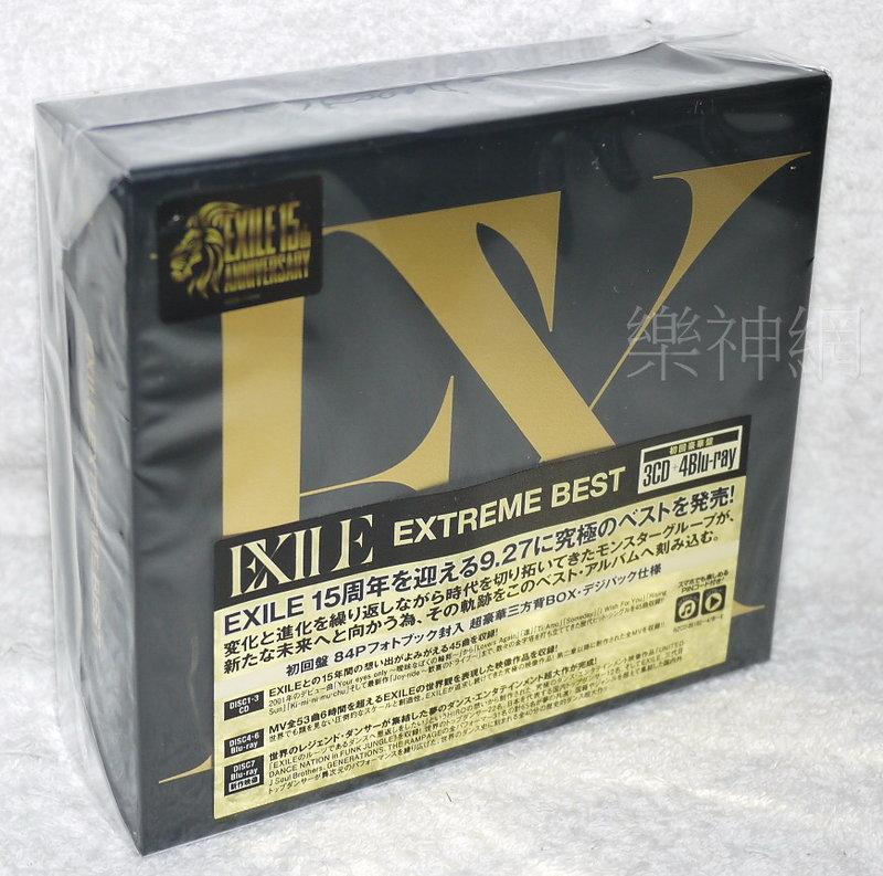 放浪兄弟Exile EXTREME BEST(日版初回限定3 CD+藍光Blu-ray 四枚組+84P