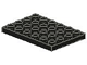 LEGO 樂高 Black  Plate 4 x 6 3032 黑色 303226