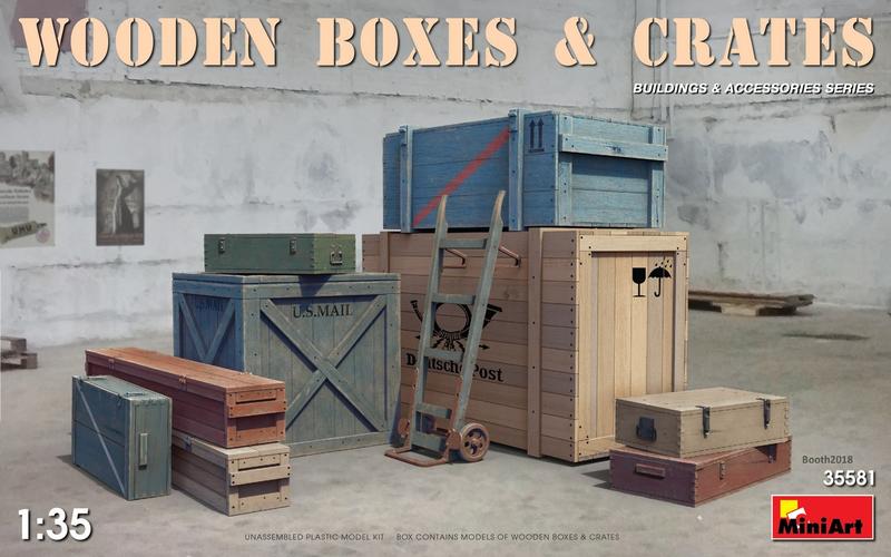 MiniArt 1/35 35581 二戰時期各類大小型木箱木盒 (二戰軍事場景系列)