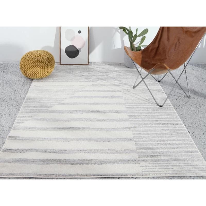 北歐簡約風格地毯 現代幾何客廳沙發茶几地墊臥室床邊毯長方形地毯
