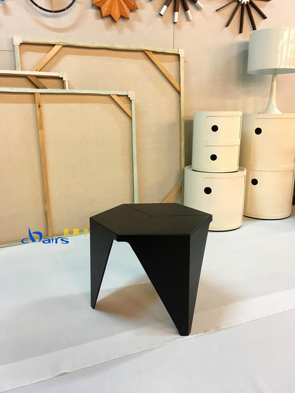 【挑椅子】日本設計師設計 Prismatic Table六角小茶几 (復刻品) TA-002 黑色