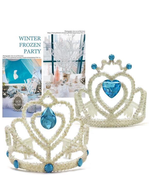 ✨EverDazzleLand✨聖誕節的最美主角-冰雪奇緣艾莎公主聖誕雪花魔法皇冠髮箍