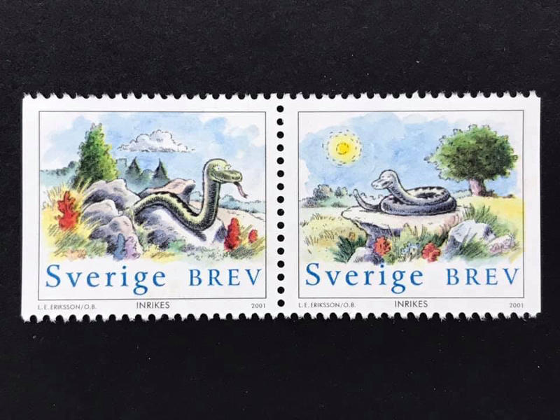 2001.01.31 #瑞典 #蛇年生肖 套票2全  90元