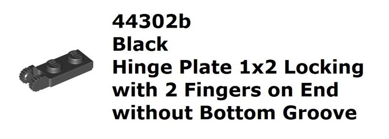 【磚樂】LEGO 樂高 44302b 4183060 Hinge Plate 1x2  黑色薄板短邊(母頭)絞鍊