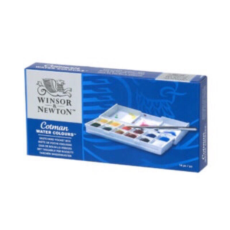 大龍染料 Winsor&Newton Cotman 英國 溫莎 牛頓 12色 塊狀水彩 盒裝 型號:0390640