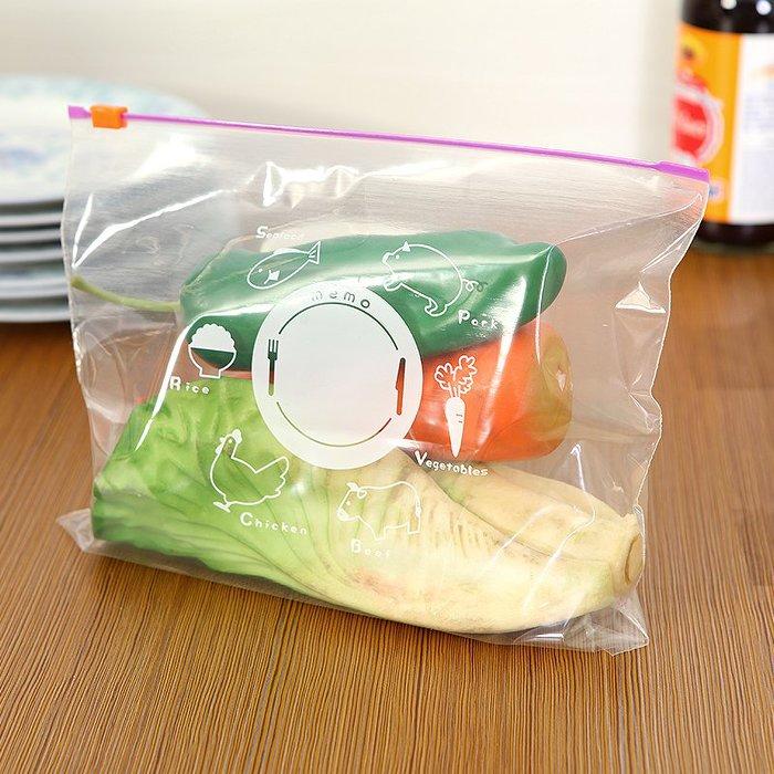 夾鏈拉扣式密封食物蔬果保鮮袋夾鏈袋--透明色（10個裝）