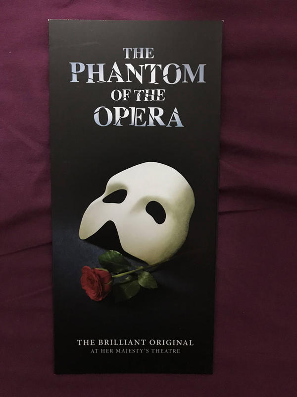 音樂劇 歌劇魅影 倫敦西區2019演出宣傳摺頁傳單 The Phantom of the Opera 安德魯洛伊韋伯