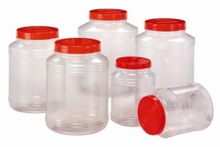 八德國際家庭五金 華成透明筒(透明罐 透明桶 塑膠罐 PET無毒透明容器  收納罐 收納桶 零食罐 紅蓋筒  桃園