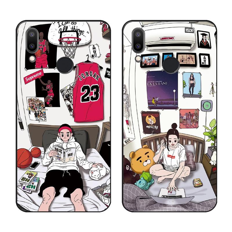 籃球插畫適用于華為nova3保護套榮耀play手機殼軟個性男情侶潮3i
